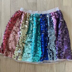 Little girl’s H&M rainbow sequin skirt sz 6-7